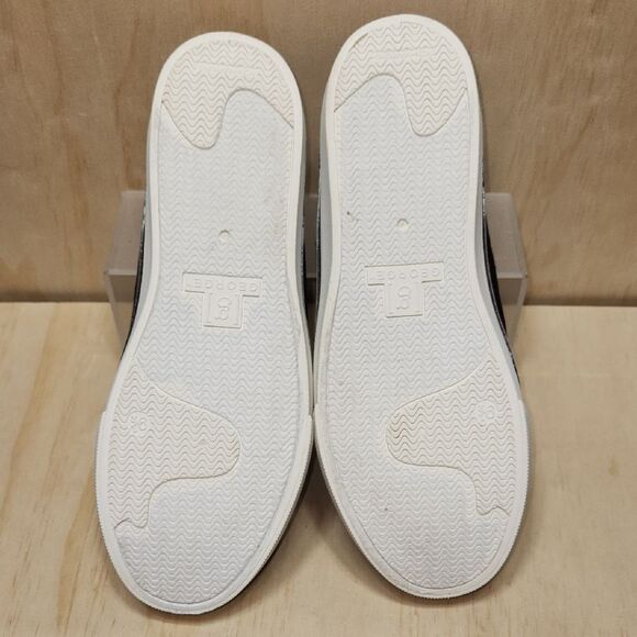 George Black and White Slip-On Sneakers Men 9.5 Loafer Canvas - Picture 4 of 9